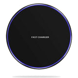 Qi Wireless Charger Fast Charging Pad for iPhone 8 X XS XR Samsung Galaxy S7 S8 S9 S10 black