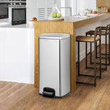Rectangle, Stainless Steel, Soft-Close, Step Trash Can, 8 Gallon/30L **