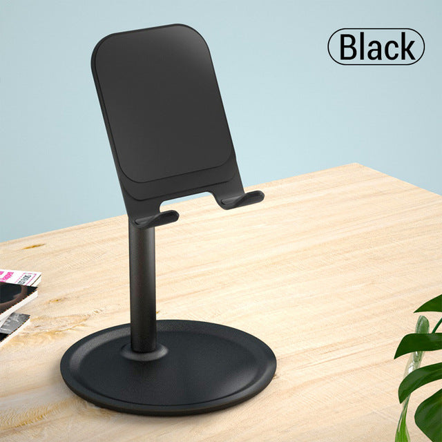 Mobile Phone Holder Stand Cell Phone Tablet Universal Desk Holder for iPhone X 8 7 Samsung Desktop Phone Holder Accessories black
