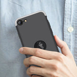 For Iphone SE 2020 360Dgree Full Protection Phone Case Protector Shockproof PC Phone Back Cover Silver Black Silver