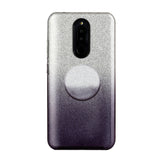 For XIAOMI CC9E/A3/10/10 PRO/K20/K20 pro Phone Case Gradient Color Glitter Powder Phone Cover with Airbag Bracket black