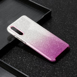 For XIAOMI CC9E/A3/10/10 PRO/K20/K20 pro Phone Case Gradient Color Glitter Powder Phone Cover with Airbag Bracket Pink