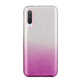 For XIAOMI CC9E/A3/10/10 PRO/K20/K20 pro Phone Case Gradient Color Glitter Powder Phone Cover with Airbag Bracket black