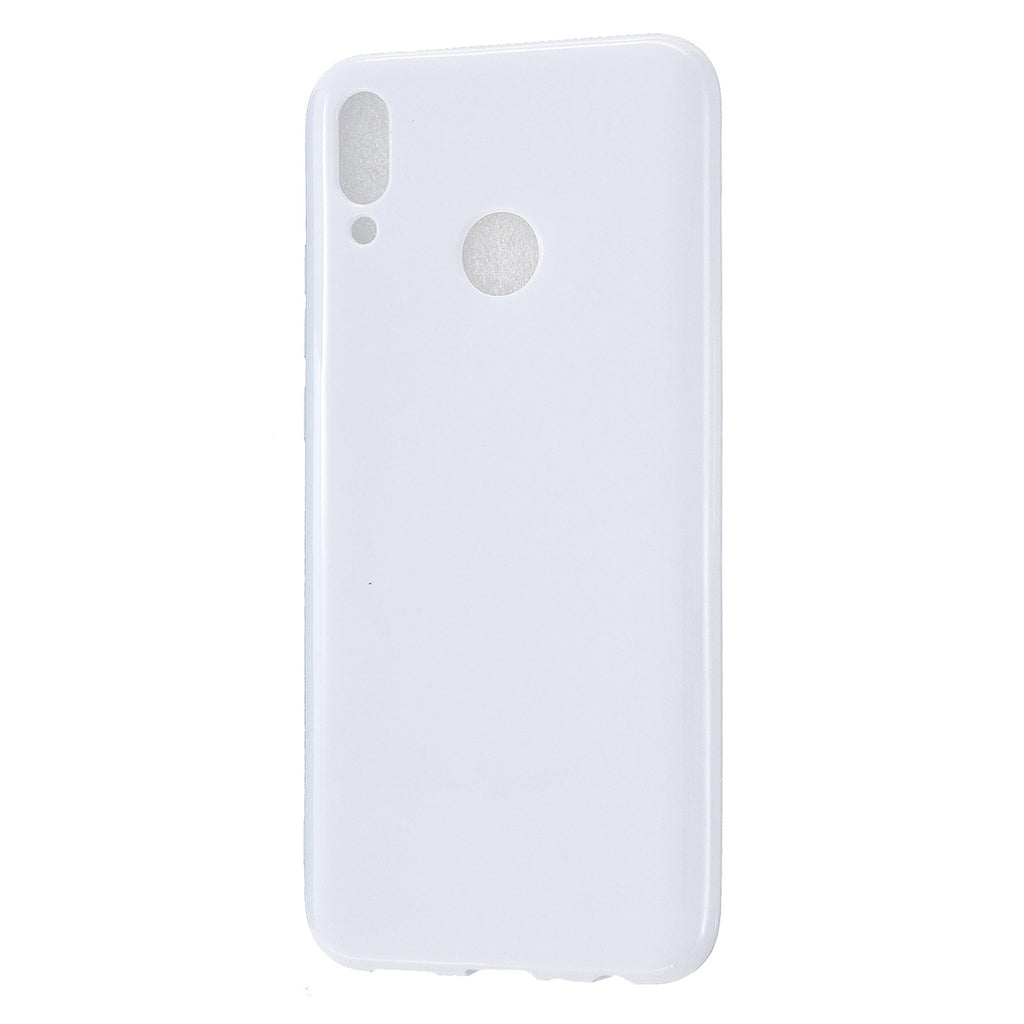 For HUAWEI Y9/Y9 Prime 2019 Cellphone Shell Glossy TPU Case Soft Mobile Phone Cover Full Body Protection Milk white