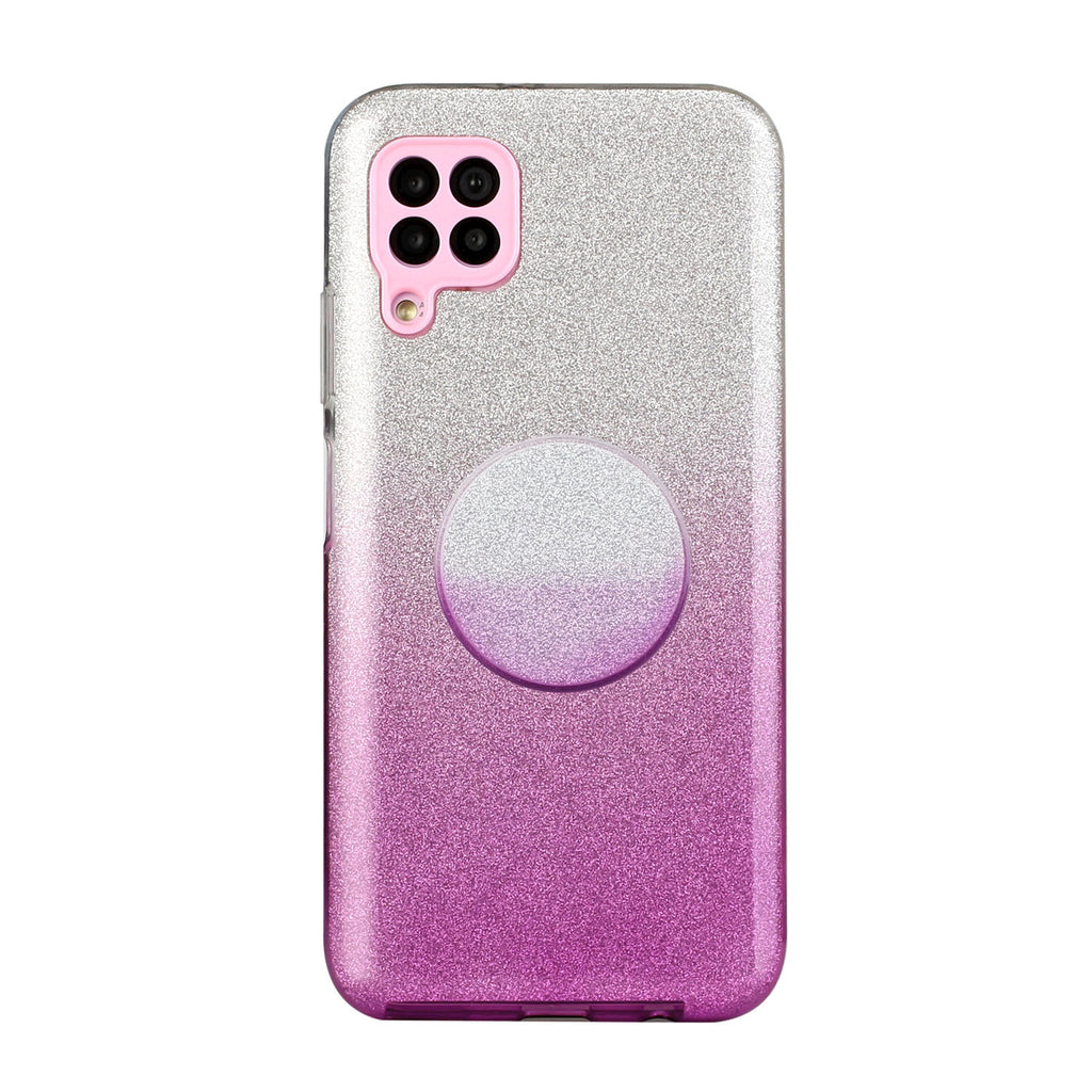 for HUAWEI P20 LITE/P30 LITE/P40 LITE/Nova6SE/Nova 7i Phone Case Gradient Color Glitter Powder Phone Cover with Airbag Bracket purple