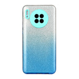For HUAWEI Mate 30/Nova 5I pro/Mate 30 Pro/PSmart /Y5P/Y6P 2020 Phone Case Gradient Color Glitter Powder Phone Cover with Airbag Bracket blue