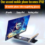14"" 3D Enlarged Screen Mobile Phone Bracket Cellphone Holder Amplifier Magnifier white