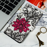 For ASUS ZENFONE MAX Pro M1/ZB601KL/ZB602KL 3D Coloured Painted PU Magnetic Clasp Phone Case with Card Slots Bracket Lanyard Lace flower