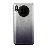 For HUAWEI Mate 30/Nova 5I pro/Mate 30 Pro/PSmart /Y5P/Y6P 2020 Phone Case Gradient Color Glitter Powder Phone Cover with Airbag Bracket black