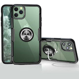 For iPhone 11 Pro max Magnetic Shockproof Ring Holder TPU Protective Case Cover black_iPhone11