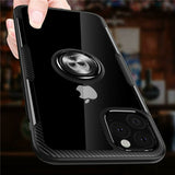For iPhone 11 Pro max Magnetic Shockproof Ring Holder TPU Protective Case Cover black_iPhone11