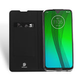 DUX DUCIS for MOTO G7 Magnetic Attraction Shockproof Full Protective Case with Bracket Card Slot black_MOTO G7