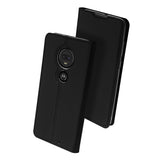 DUX DUCIS for MOTO G7 Magnetic Attraction Shockproof Full Protective Case with Bracket Card Slot black_MOTO G7