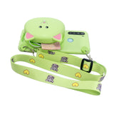 For Redmi Note 8/8T/8 Pro Cellphone Case Mobile Phone Shell Shockproof TPU Cover with Cartoon Cat Pig Panda Coin Purse Lovely Shoulder Starp  White