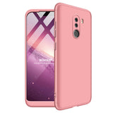 For XIAOMI Pocophone F1 Ultra Slim PC Back Cover Non-slip Shockproof 360 Degree Full Protective Case Rose gold