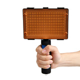 Camera Handheld Stabilizer LED Camera Light Flash Bracket Sponge Handle Blue