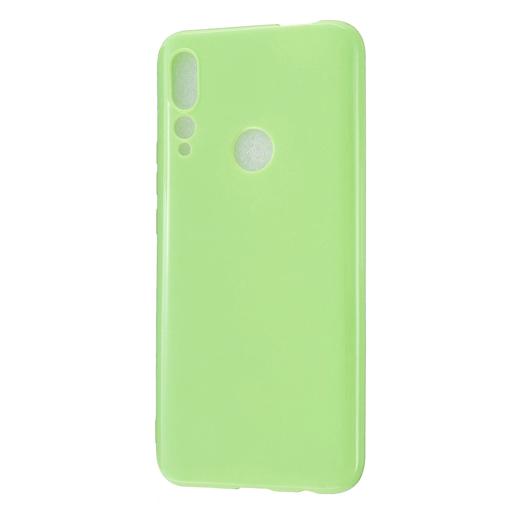 For HUAWEI Y9/Y9 Prime 2019 Cellphone Shell Glossy TPU Case Soft Mobile Phone Cover Full Body Protection Fluorescent green