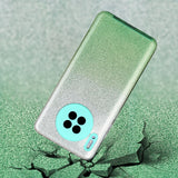 For HUAWEI Mate 30/Nova 5I pro/Mate 30 Pro/PSmart /Y5P/Y6P 2020 Phone Case Gradient Color Glitter Powder Phone Cover with Airbag Bracket green