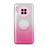For HUAWEI Mate 30/Nova 5I pro/Mate 30 Pro/PSmart /Y5P/Y6P 2020 Phone Case Gradient Color Glitter Powder Phone Cover with Airbag Bracket Pink