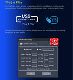 USB3.0 Cable HD60 Capture Card UVC with Microphone Input to Support 4k30fps Input Output black