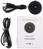 CSR 4.0 Dual Bluetooth 4.0 Audio Signal Transmitter 3.5mm Audio Interface of TV DVD MP3 black