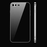 ForiPhone 7/8/SE 2020/7 plus/8 plus/6/6S/6 plus/6S plus Mobile Phone shell Square Transparent electroplating TPU Cover Cell Phone Case red