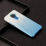 For HUAWEI Mate 30/Nova 5I pro/Mate 30 Pro/PSmart /Y5P/Y6P 2020 Phone Case Gradient Color Glitter Powder Phone Cover with Airbag Bracket blue