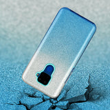 For HUAWEI Mate 30/Nova 5I pro/Mate 30 Pro/PSmart /Y5P/Y6P 2020 Phone Case Gradient Color Glitter Powder Phone Cover with Airbag Bracket blue