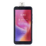 For XIAOMI Redmi 6A 3D Cartoon Lovely Coloured Painted Soft TPU Back Cover Non-slip Shockproof Full Protective Case Light pink