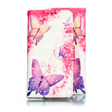 For ASUS ZENFONE MAX Pro M1/ZB601KL/ZB602KL 3D Coloured Painted PU Magnetic Clasp Phone Case with Card Slots Bracket Lanyard Butterfly