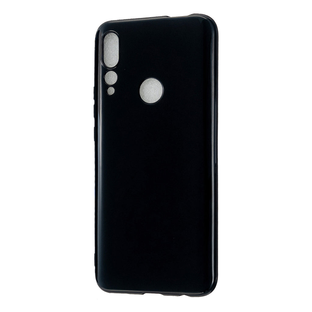 For HUAWEI Y9/Y9 Prime 2019 Cellphone Shell Glossy TPU Case Soft Mobile Phone Cover Full Body Protection Bright black