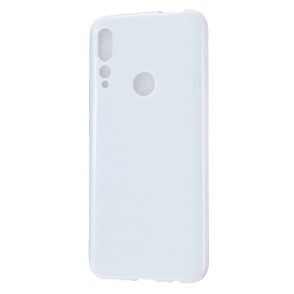 For HUAWEI Y9/Y9 Prime 2019 Cellphone Shell Glossy TPU Case Soft Mobile Phone Cover Full Body Protection Milk white