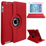 PU Leather Smart Stand Flip Case Cover for Apple iPad mini3/2/1 360 Rotation Tablet Full Protector Case Violet