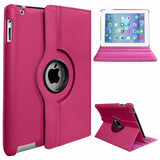 PU Leather Smart Stand Flip Case Cover for Apple iPad mini3/2/1 360 Rotation Tablet Full Protector Case Violet