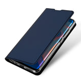 DUX DUCIS for HUAWEI Y9 Prime 2019 Solid Color Magnetic Attraction Leather Protective Phone Case with Card Slot Bracket Royal blue
