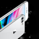 ForiPhone 7/8/SE 2020/7 plus/8 plus/6/6S/6 plus/6S plus Mobile Phone shell Square Transparent electroplating TPU Cover Cell Phone Case Silver