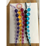 Jelly Anal Beads Orgasm Vagina Plug Play Pull Ring Ball Anal Stimulator Butt Beads  purple