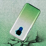 For HUAWEI Mate 30/Nova 5I pro/Mate 30 Pro/PSmart /Y5P/Y6P 2020 Phone Case Gradient Color Glitter Powder Phone Cover with Airbag Bracket green