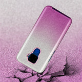 For HUAWEI Mate 30/Nova 5I pro/Mate 30 Pro/PSmart /Y5P/Y6P 2020 Phone Case Gradient Color Glitter Powder Phone Cover with Airbag Bracket purple