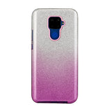 For HUAWEI Mate 30/Nova 5I pro/Mate 30 Pro/PSmart /Y5P/Y6P 2020 Phone Case Gradient Color Glitter Powder Phone Cover with Airbag Bracket purple