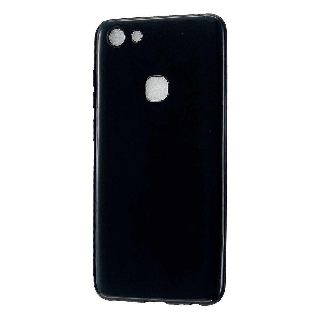 For VIVO Y75/Y79 Cellphone Case Glossy TPU Phone Shell Smartphone Soft Cover Heavy Duty Protection Bright black