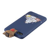 For XIAOMI Redmi 6A 3D Cartoon Lovely Coloured Painted Soft TPU Back Cover Non-slip Shockproof Full Protective Case red