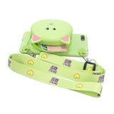 For HUAWEI Y5 2018/Y5 2019 Cellphone Case Mobile Phone Shell Shockproof TPU Cover with Cartoon Cat Pig Panda Coin Purse Lovely Shoulder Starp  Black