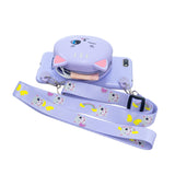 For HUAWEI Y5 2018/Y5 2019 Cellphone Case Mobile Phone Shell Shockproof TPU Cover with Cartoon Cat Pig Panda Coin Purse Lovely Shoulder Starp  Black