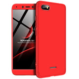 For XIAOMI Redmi 6A Ultra Slim PC Back Cover Non-slip Shockproof 360 Degree Full Protective Case red_XIAOMI Redmi 6A