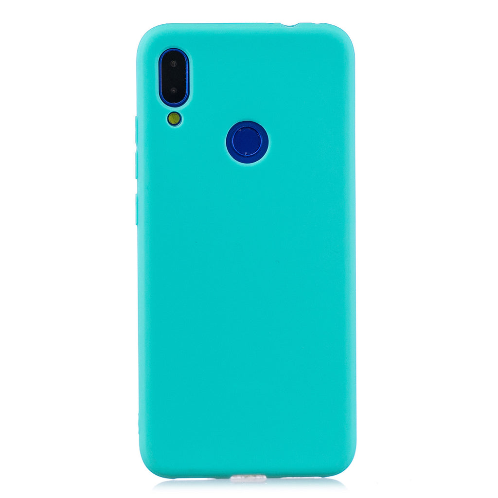 For Redmi 7 Lovely Candy Color Matte TPU Anti-scratch Non-slip Protective Cover Back Case Light blue