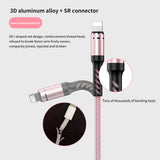 SIMU 1.2 M Data Cable Of One For Three Woven Cylindrical Mobile Phone Charging Cable With Plug Set Pink