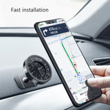 Card Button Paste Type Magnetic Clock Vehicle-mounted Mobile Phone Stents black