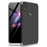 For HUAWEI Honor 8X Ultra Slim PC Back Cover Non-slip Shockproof 360 Degree Full Protective Case Silver black silver_HUAWEI Honor 8X