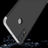 For HUAWEI Honor 8X Ultra Slim PC Back Cover Non-slip Shockproof 360 Degree Full Protective Case Silver black silver_HUAWEI Honor 8X